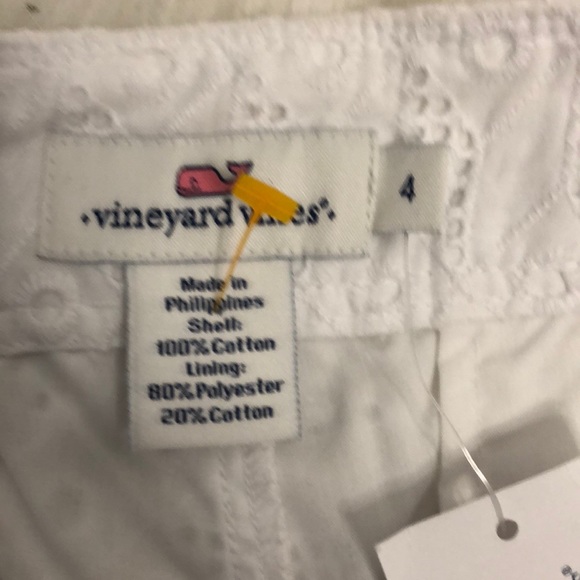 Vineyard vines casual white size 4 women’s shorts - Picture 7 of 7